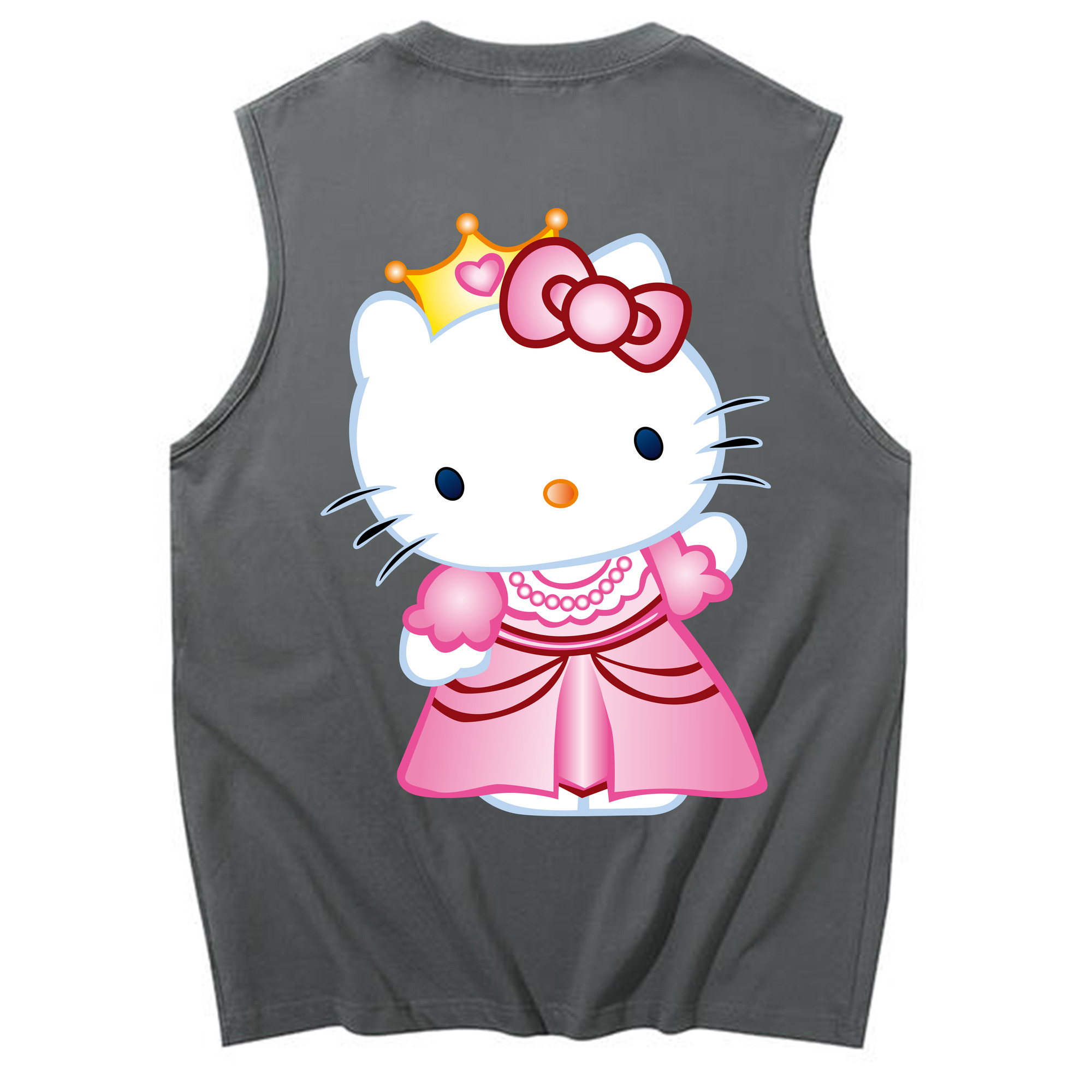 （画像用） Hello Kitty ハローキティ コットン100％タンクトップ（背面プリント）